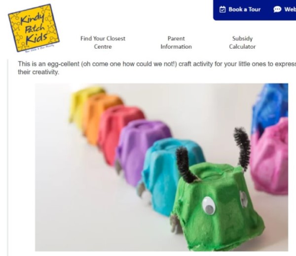 egg carton rainbow caterpillar