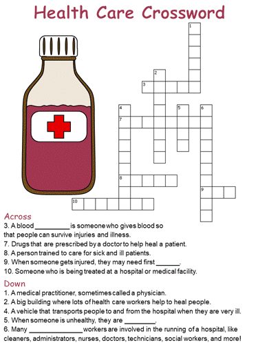 Health Crossword Puzzle Kids Trivia Games Gambaran Health Crossword Puzzle Kids Trivia Games Gambaran