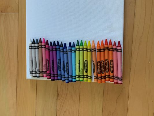 diy melted crayon canvas