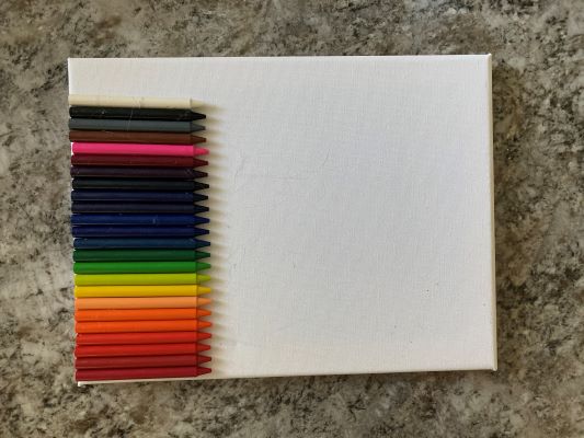 diy melted crayon canvas