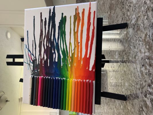 diy melted crayon canvas