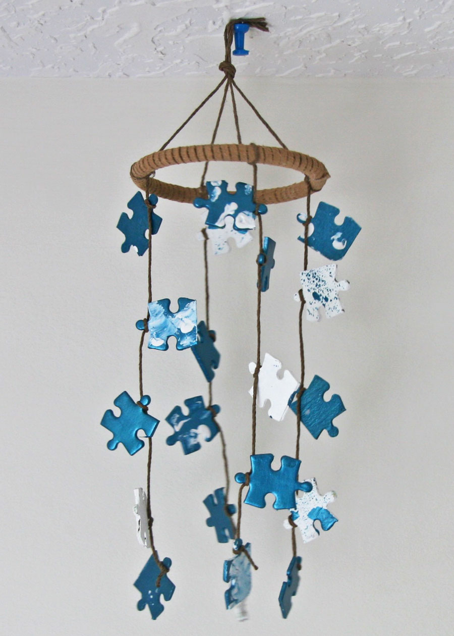 puzzle piece mobile craft