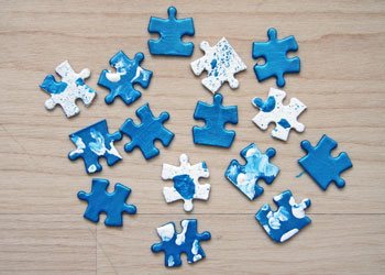 puzzle piece mobile craft