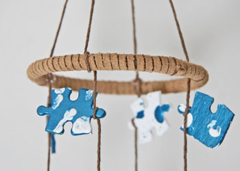 puzzle piece mobile craft