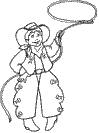 cowboy coloring page