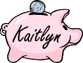 piggy bank name tags