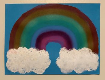 Rainbow Sponge Painting Craft