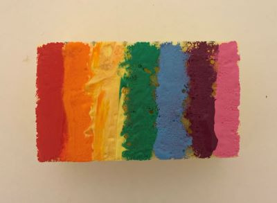 DIY Sponge Rainbow Painting