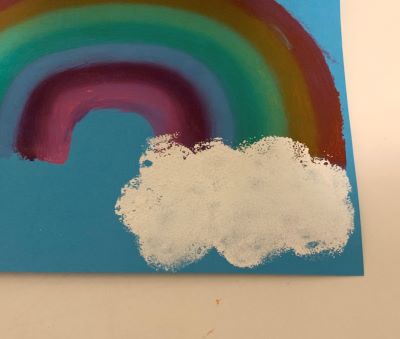 DIY Sponge Rainbow Painting