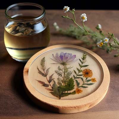 Nature-Inspired Wood Coasters: A Fun and Easy Craft Project for Kids with  Pressed Flowers