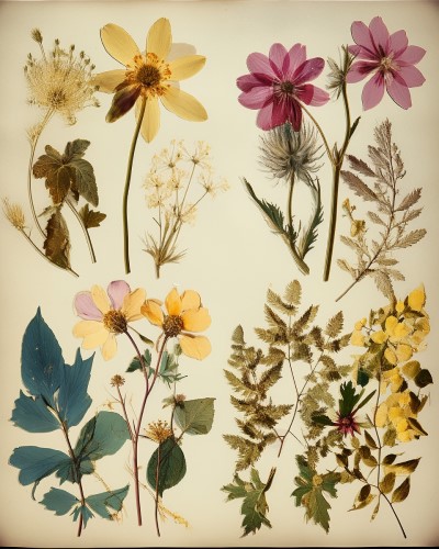 pressed nature collage craft for kids