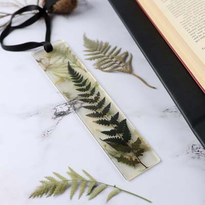pressed fern bookmarks
