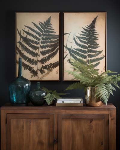pressed fern wall art