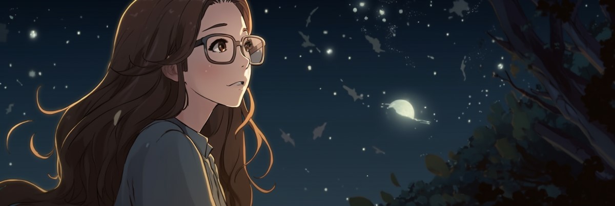 Leanne enjoying the night sky