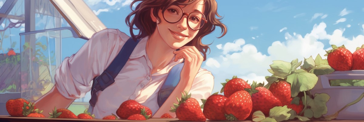 Leanne and strawberries