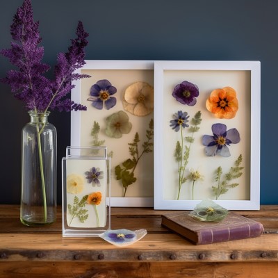 pressed flower wall art