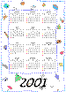 Printable 2001 Yearly Calendars - Scalendar1 