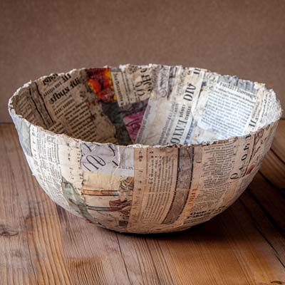 paper mache bowl