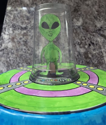 UFO and Alien paper plate craft
