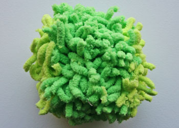 wool pompom alien craft