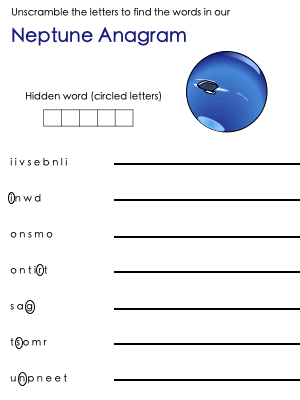 outer space themed anagrams - Neptune