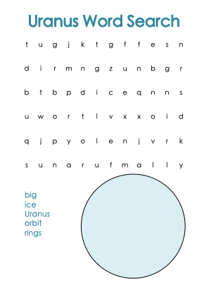 outer space themed word searches - Uranus