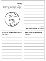 outer space themed booklet - Mars