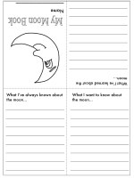 outer space themed booklet - My Moon book