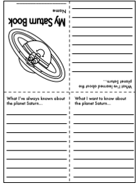 outer space themed booklets - Saturn