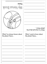 outer space themed booklet - Venus