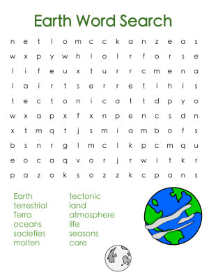 outer space word searches