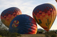 There were balloons all around us.