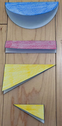 fold shapes in half