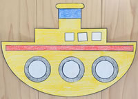 Tugboat paper craft