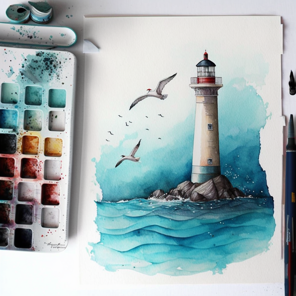 lightning created with masking fluid