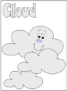 spring weather coloring page of a cloud