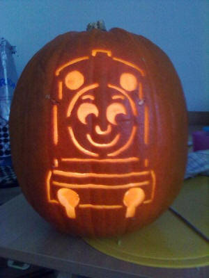 Thomas the Tank Engine Pumpkin Carving