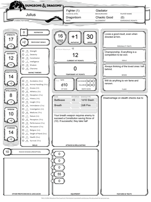 DnD Character Sheet