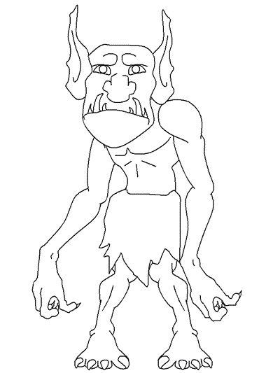troll coloring page