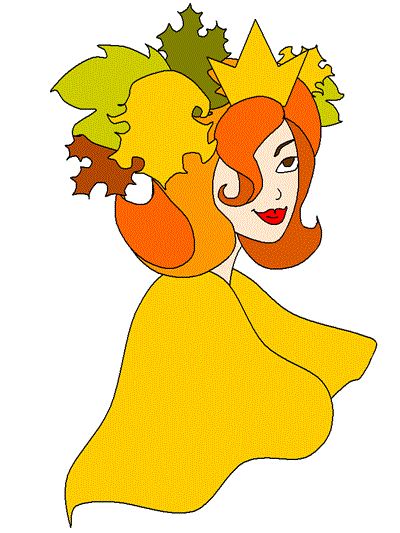 autumn queen coloring page