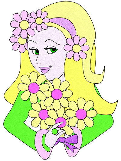 spring queen coloring page
