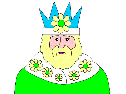 spring king coloring page