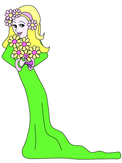 spring queen coloring page