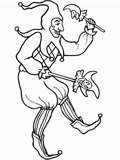 jester coloring page