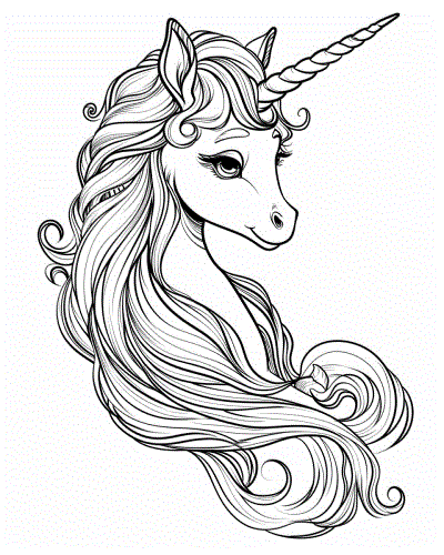 unicorn coloring page