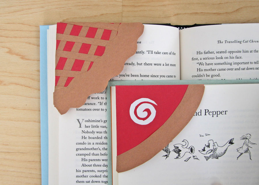 pie corner bookmark