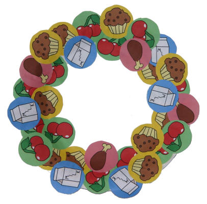 Nutrition Paper Plate Wreath