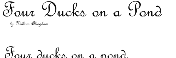 printable poetry template in Script font