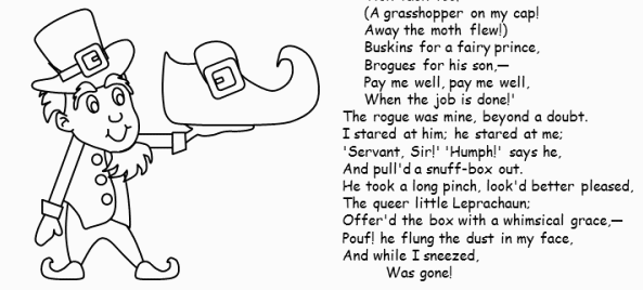 Comic Sans Printable Poetry Coloring Page