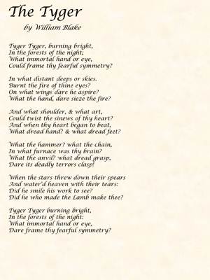 POEM: The Tyger by William Blake